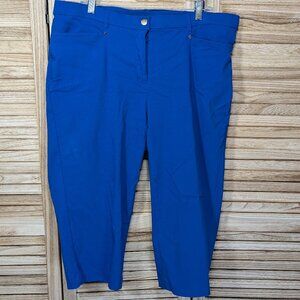 Allison Daley Vibrant Blue Cropped Pants Size 18W